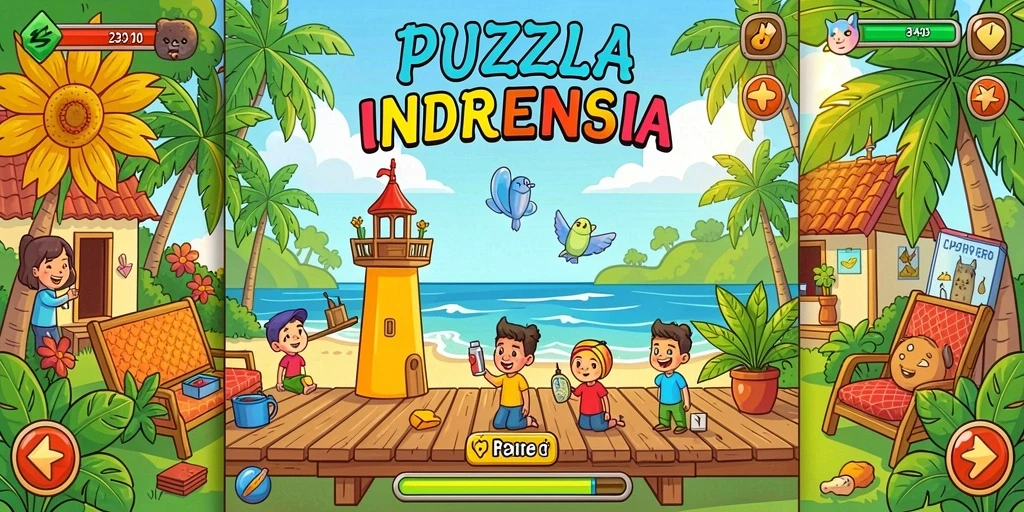 Screenshot dari petualangan menegangkan dalam game.